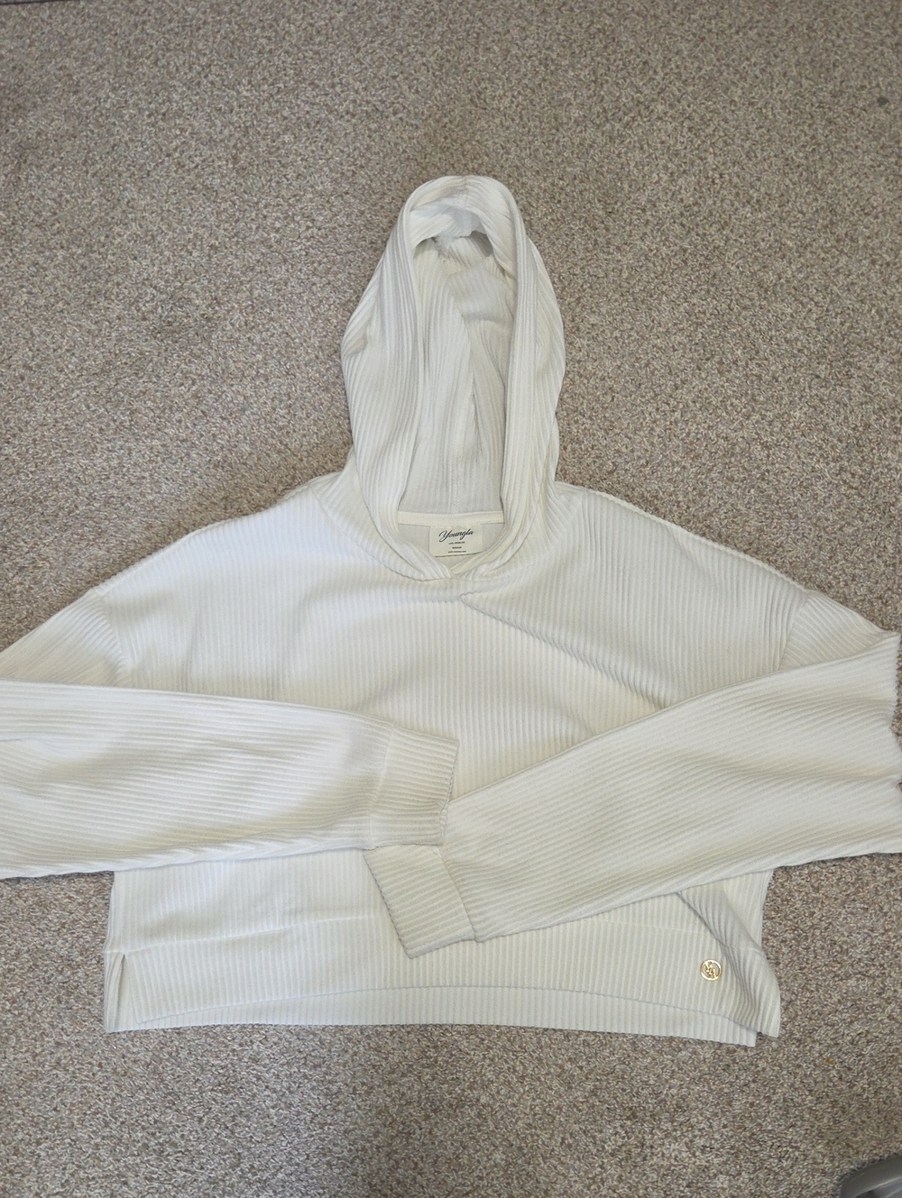 Ribbed Crop Sweater Medium